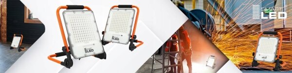 Faretto LED ricaricabile con treppiede LED/100W/3,2V 5000K 5000 mAh IP65 arancione