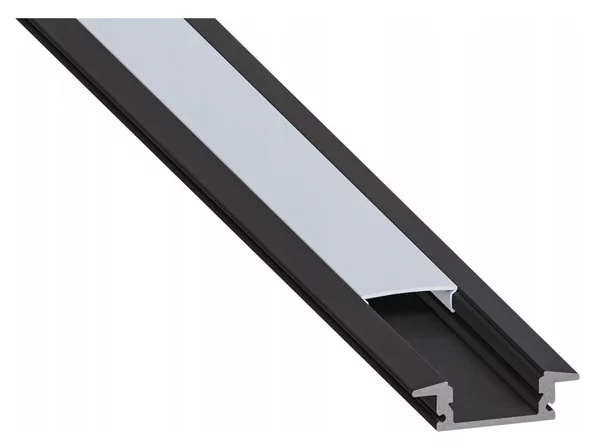 Profilo da incasso per strisce LED 1 m nero/bianco