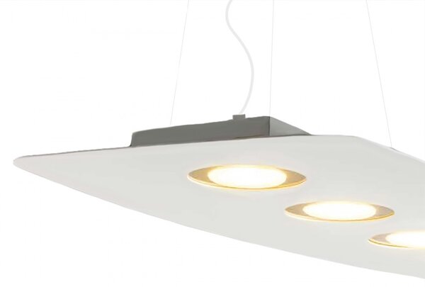 Lampadario moderno illuminando demetra deme5+2slbnfo gx53 led metallo sospensione biemissione - Illuminando