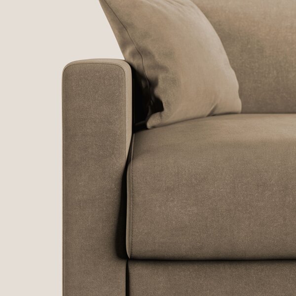 Chris Divano letto in microfibra smacchiabile T11 marrone