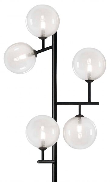 Piantana moderna illuminando bolle te 5 nr tr g9 led metallo vetro lampada terra - Illuminando
