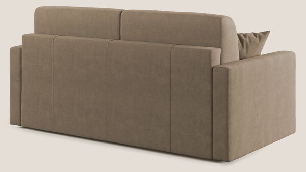 Chris Divano letto in microfibra smacchiabile T11 marrone