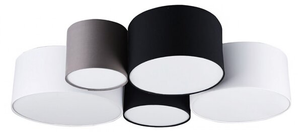 Plafoniera trio lighting hotel 693900517 e27 led tessuto lampada soffitto - Trio Lighting