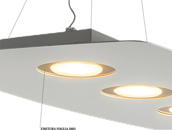 Lampadario moderno illuminando demetra deme3+2bnfosl gx53 led metallo sospensione - Illuminando