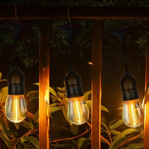 LED catena decorativa da esterno 10xE27/1W/230V 6,44 m IP44 nera