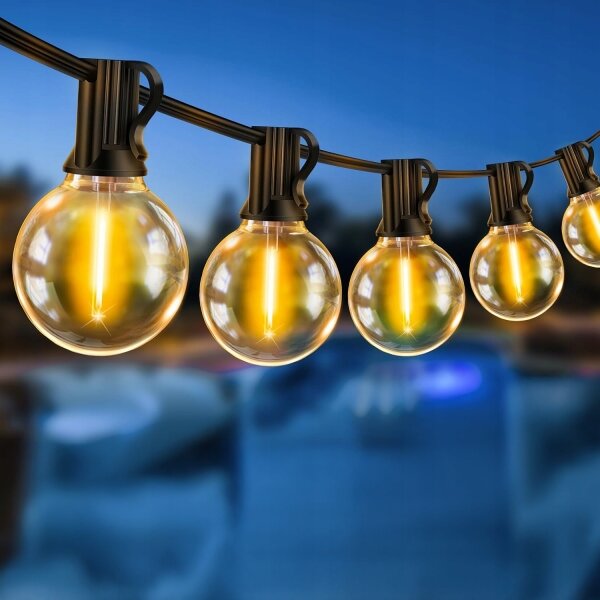 LED catena luminosa decorativa per esterni 25xE12/1W/230V 17,5 m IP65 nera