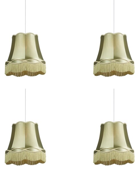 Set di 4 lampade a sospensione retrò verdi 45 cm - Granny