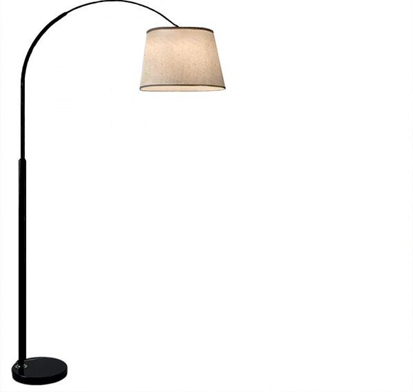 Piantana arco illuminando luciana teluciana e27 led lampada terra telescopico paralume - Illuminando