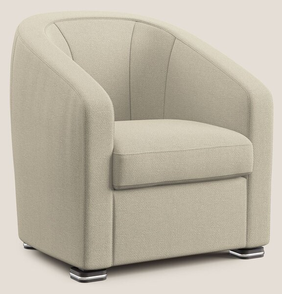 Cloe Poltroncina in tessuto smacchiabile con acqua QuickClean T08 pann