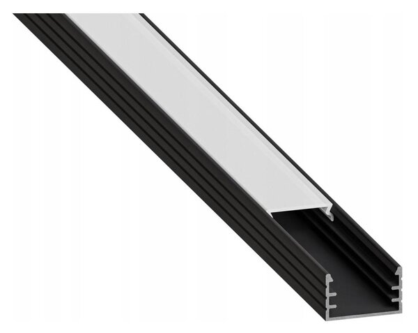 Profilo da incasso per strisce LED 1 m nero/bianco