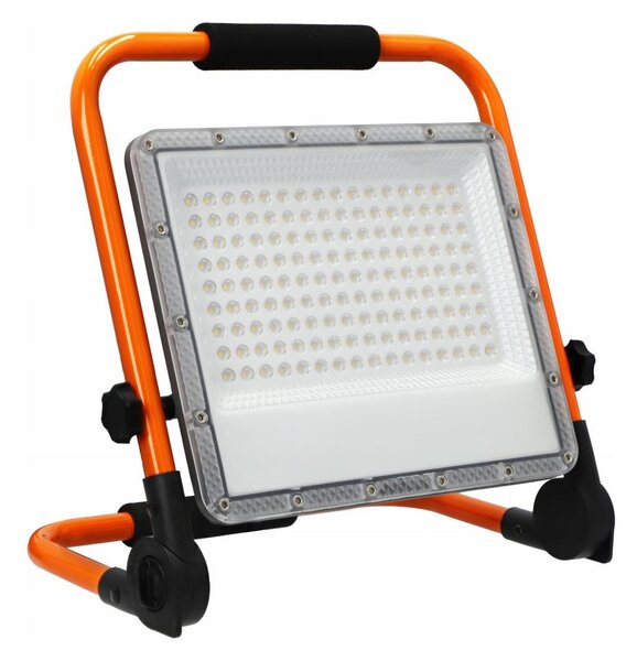 Proiettore LED con stativo, 100 W, 230 V, 4500 K, IP65, arancione