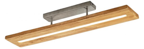 Plafoniera trio lighting brad 27w led 3000lm 3000°k dimmerabile legno lampada soffitto classica rustica interno - Trio Lighting