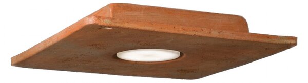 Plafoniera toscot vivaldi 1061 25x25 gx53 led galestro terracotta lampada soffitto classica rustica interno - Toscot