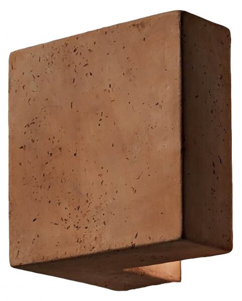 Applique toscot edge p230 led 6.5w 3000°k ip55 terracotta lampada parete rustica esterno - Toscot