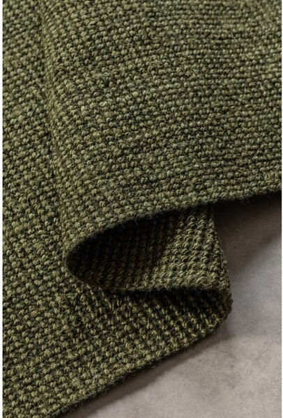 Passatoia color kaki in iuta 80x200 cm Bouclé – Hanse Home