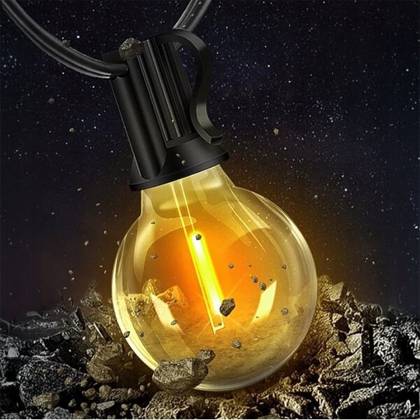 LED catena luminosa decorativa per esterni 25xE12/1W/230V 17,5 m IP65 nera