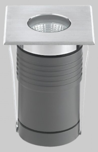 Faretto incasso led moderno pan international bart est759 est54025 acciaio quadrato spot - Pan International