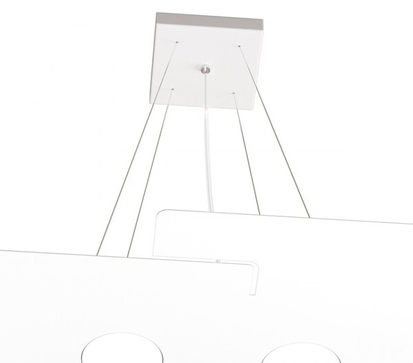 Lampadario moderno top light echo 1161 s2 gx53 led metallo bianco sospensione - Top Light