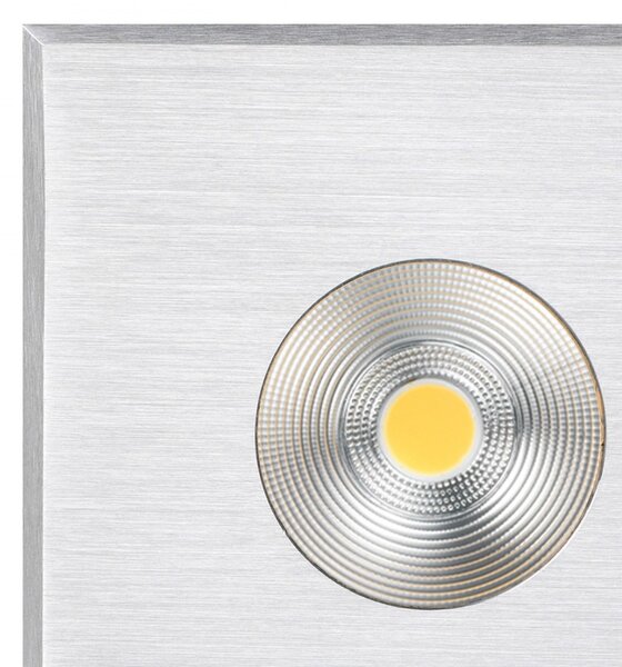 Faretto incasso led moderno pan international bart est759 est54025 acciaio quadrato spot - Pan International