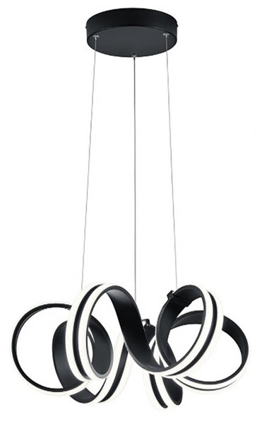 Lampadario trio lighting carrera 38w led 4400lm 3000°k nero dimmerabile sospensione ultramoderna interno - Trio Lighting