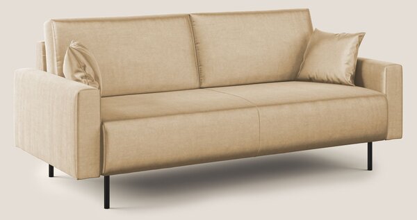 Arthur divano moderno in velluto morbido impermeabile T01 beige