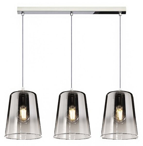 Sospensione tripla top light shaded 1164cr s3 r e27 led vetro colorato lampada soffitto moderna - Top Light