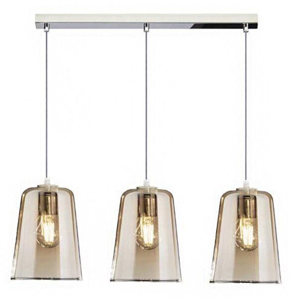 Sospensione tripla top light shaded 1164cr s3 r e27 led vetro colorato lampada soffitto moderna - Top Light