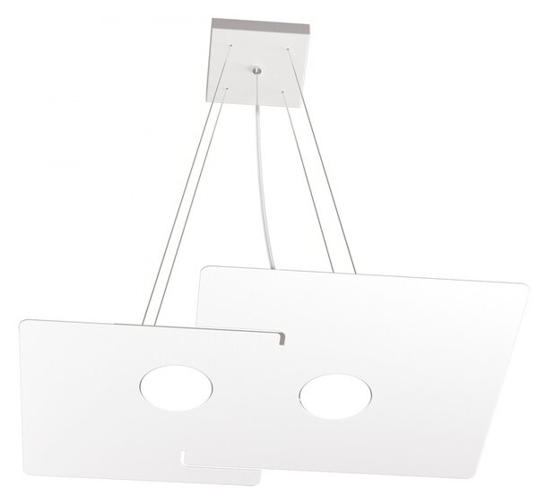 Lampadario moderno top light echo 1161 s2 gx53 led metallo bianco sospensione - Top Light