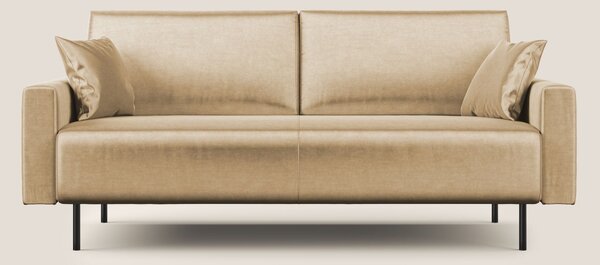 Arthur divano moderno in velluto morbido impermeabile T01 beige
