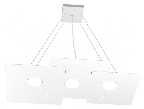 Lampadario moderno top light echo 1161 s3 gx53 led metallo bianco sospensione - Top Light