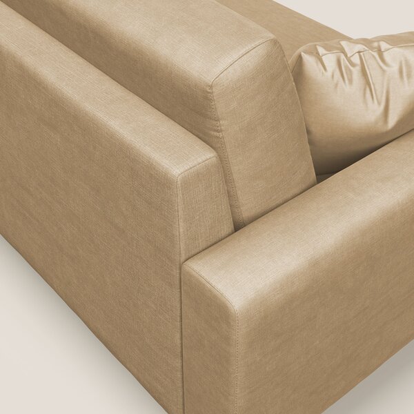 Arthur divano moderno angolare in velluto morbido impermeabile T01 bei