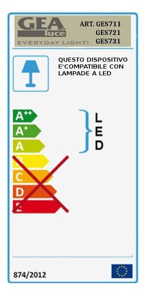 Lampioncino gea led stele ges711 e27 led ip44 h50 alluminio bianco lampada terra moderna esterno - Gea Led