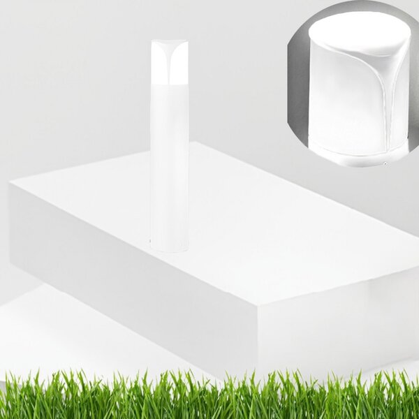 Lampioncino gea led stele ges711 e27 led ip44 h50 alluminio bianco lampada terra moderna esterno - Gea Led