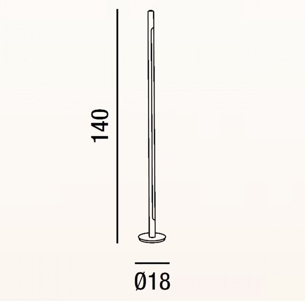Piantana moderna led perenz stick 6760 b lc led touch dimmerabile - Perenz