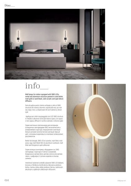 Redo 01-2701 - Applique a LED DIAZ LED/18W/230V CRI 90 nero