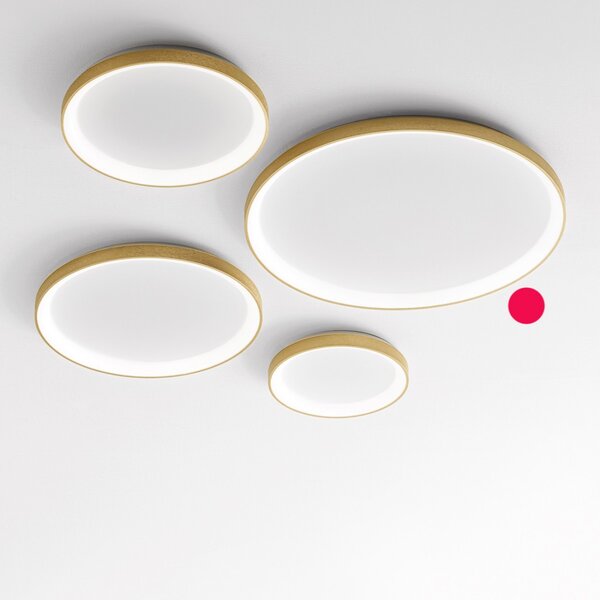 Plafoniera led gea luce krizia ps o 60w 3000°k alluminio oro lampada soffitto - Gea Luce