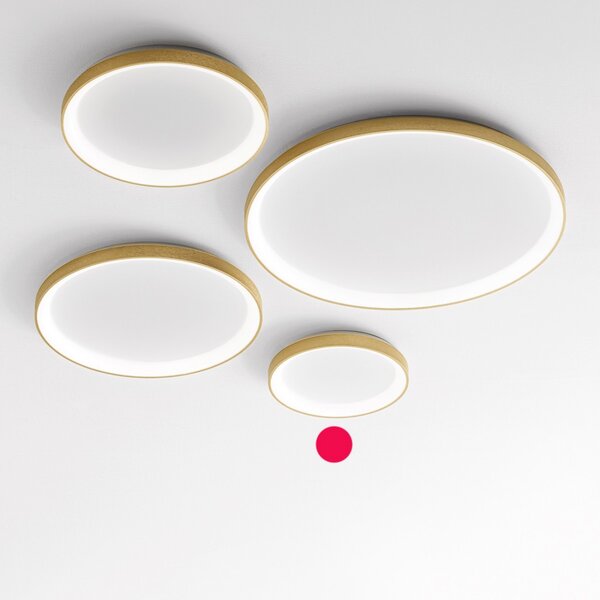 Plafoniera led gea luce krizia pp o 30w 3000k alluminio oro lampada soffitto - Gea Luce