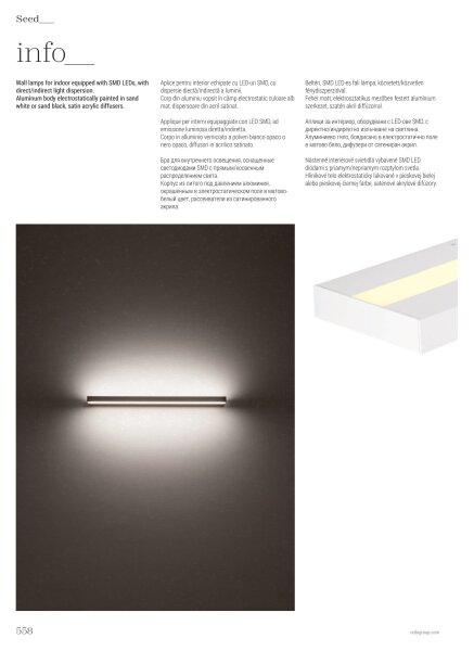 Redo 01-3554 - Applique a LED SEED LED/30W/230V bianco