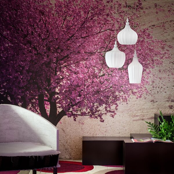 Lampadario moderno gea luce cleofe s3 e27 led vetro bianco lampada sospensione - Gea Luce