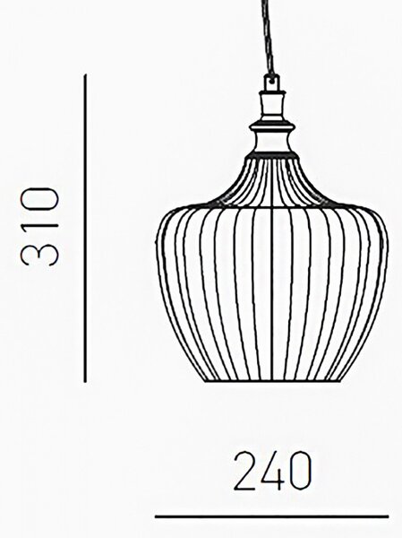 Lampadario classico gea luce cleofe s10 e27 led vetro ambra lampada sospensione - Gea Luce