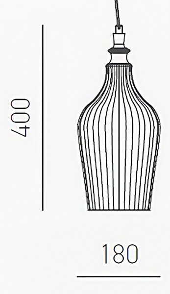 Lampadario classico gea luce cleofe s12 e27 led vetro ambra lampada sospensione - Gea Luce