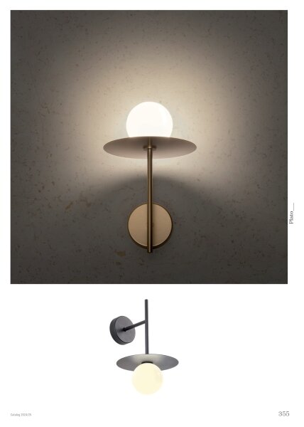 Redo 01-2726 - Applique PLATO 1xG9/10W/230V nero