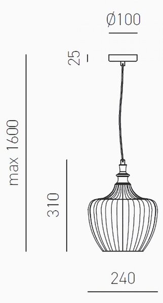 Lampadario moderno gea luce cleofe s10 e27 led vetro cobalto lampada sospensione - Gea Luce