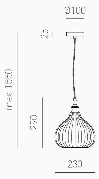 Lampadario moderno gea luce cleofe s11 e27 led vetro cobalto lampada sospensione - Gea Luce