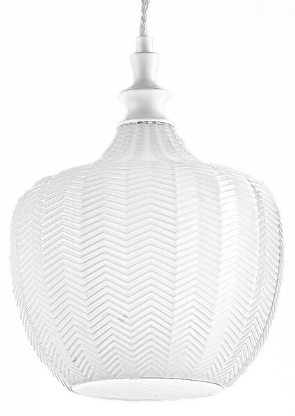 Lampadario moderno gea luce cleofe s10 e27 led vetro bianco lampada sospensione - Gea Luce