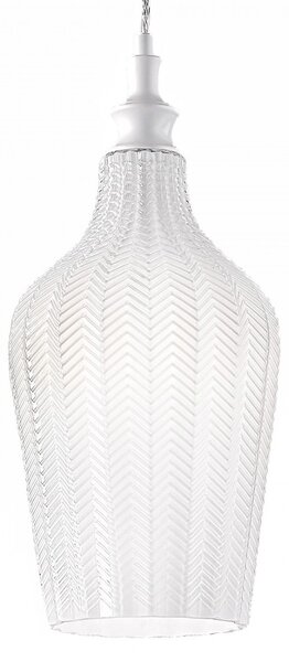 Lampadario moderno gea luce cleofe s12 e27 led vetro bianco lampada sospensione - Gea Luce