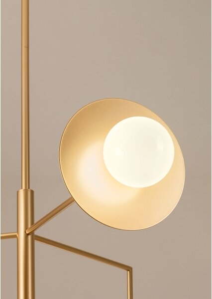 Redo 01-2733 - Lampadario a sospensione con supporto rigido PLATO 6xG9/10W/230V oro