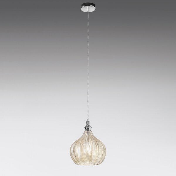 Lampadario moderno gea luce cleofe s11 e27 led vetro ocra lampada sospensione - Gea Luce
