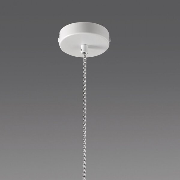 Lampadario moderno gea luce cleofe s12 e27 led vetro bianco lampada sospensione - Gea Luce