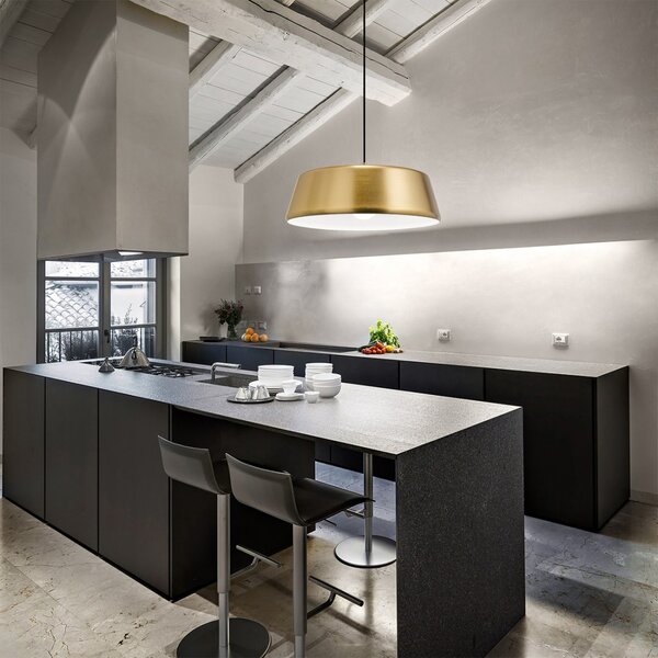 Lampada sospensione ottone gea luce blanca s e27 led lampadario classico monoemissione - Gea Luce